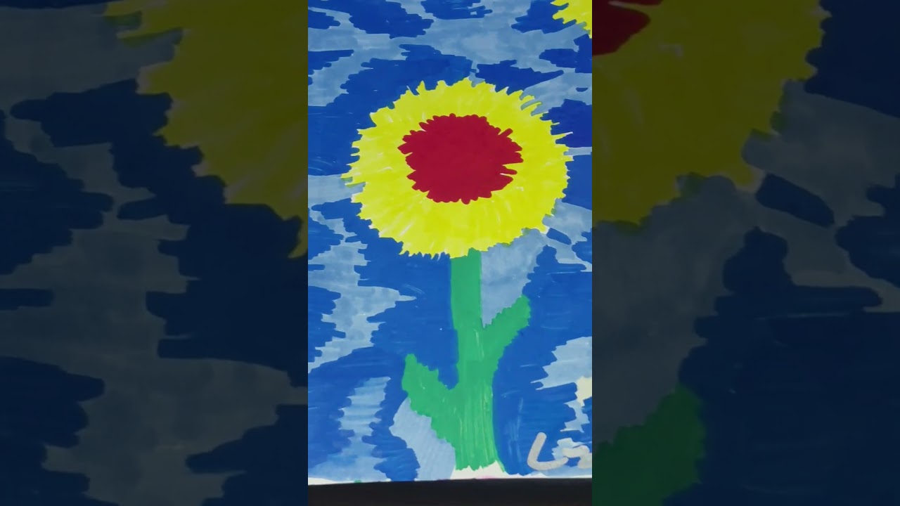 sun, sunflower acrylic markers on paper #lessing #artwork #originalmusic #lessing #originalart