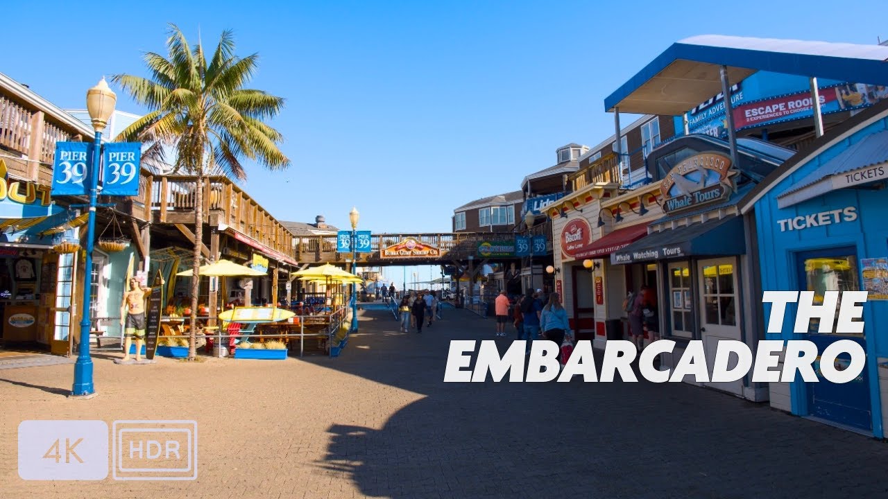 The Embarcadero morning walk from Pier 39 to Ferry Building | San Francisco, CA 4K