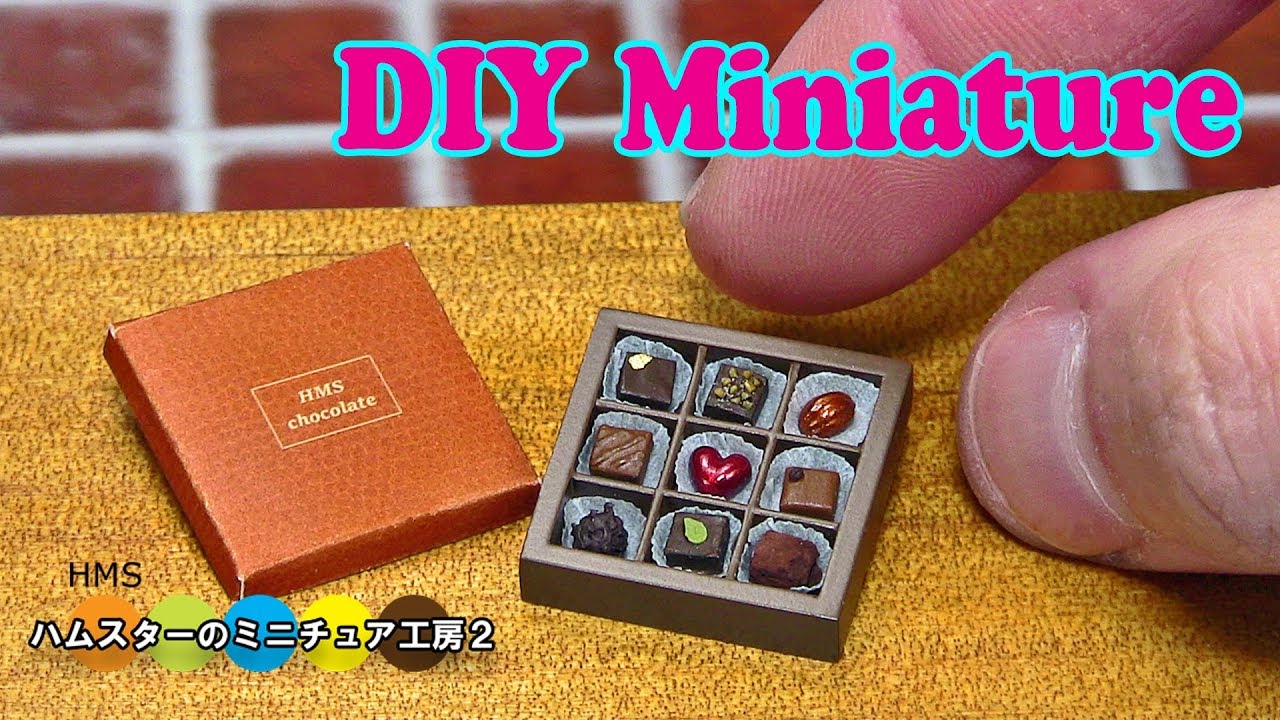 DIY  Miniature Chocolate Gift Set　ミニチュアチョコレートギフト作り Fake food