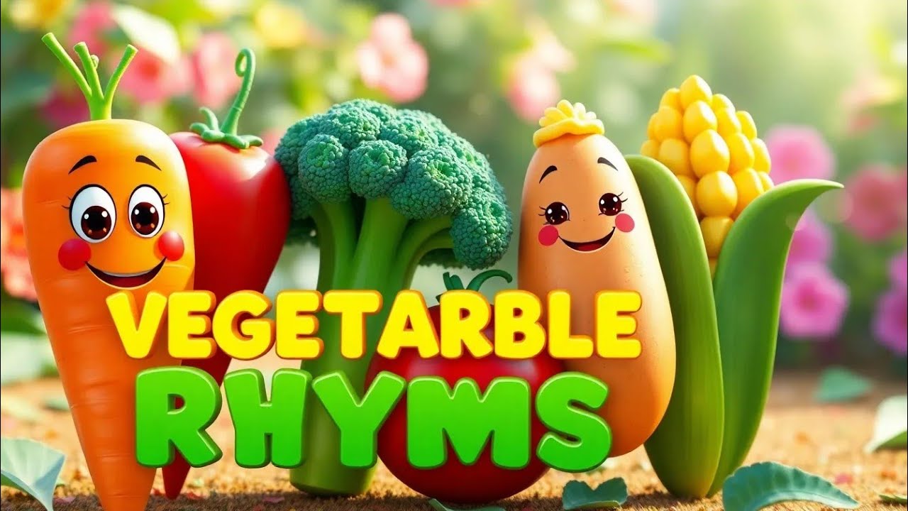 “Vegetable Rhymes for Kids | 3D Animated Veggie Learning Song | Healthy Veggies for Children”