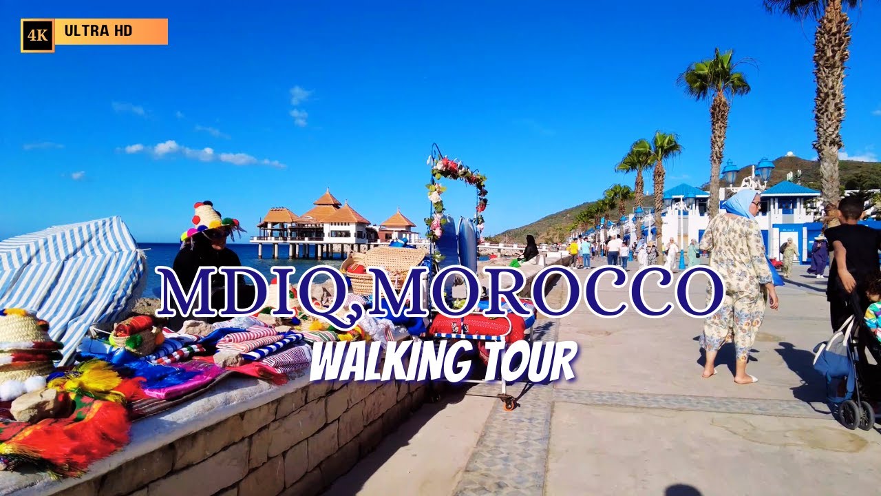 Mdiq, MOROCCO Walking Tour - 4K (Part 1 : Rincon)