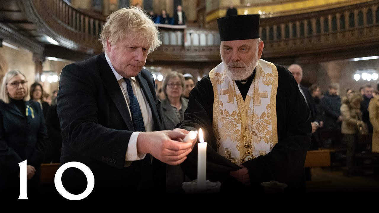 PM Boris Johnson attends a Ukrainian Greek Catholic service in London