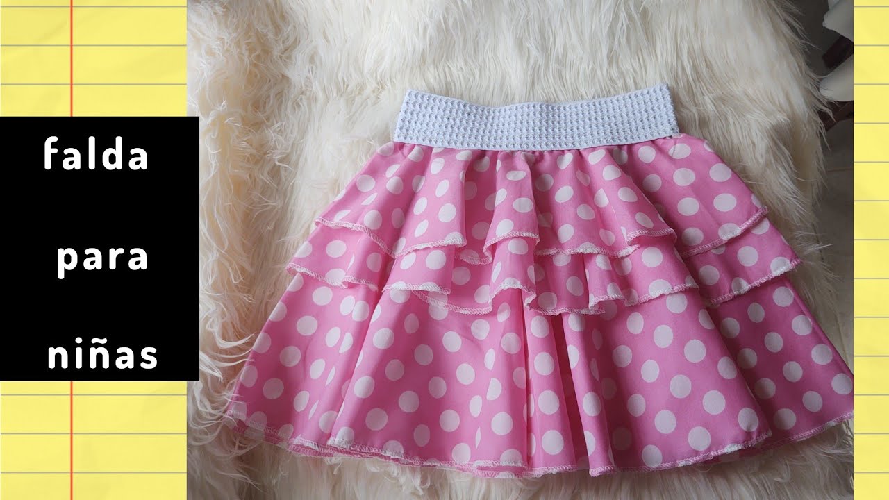 hermosa falda para niña de 2 A 4 años