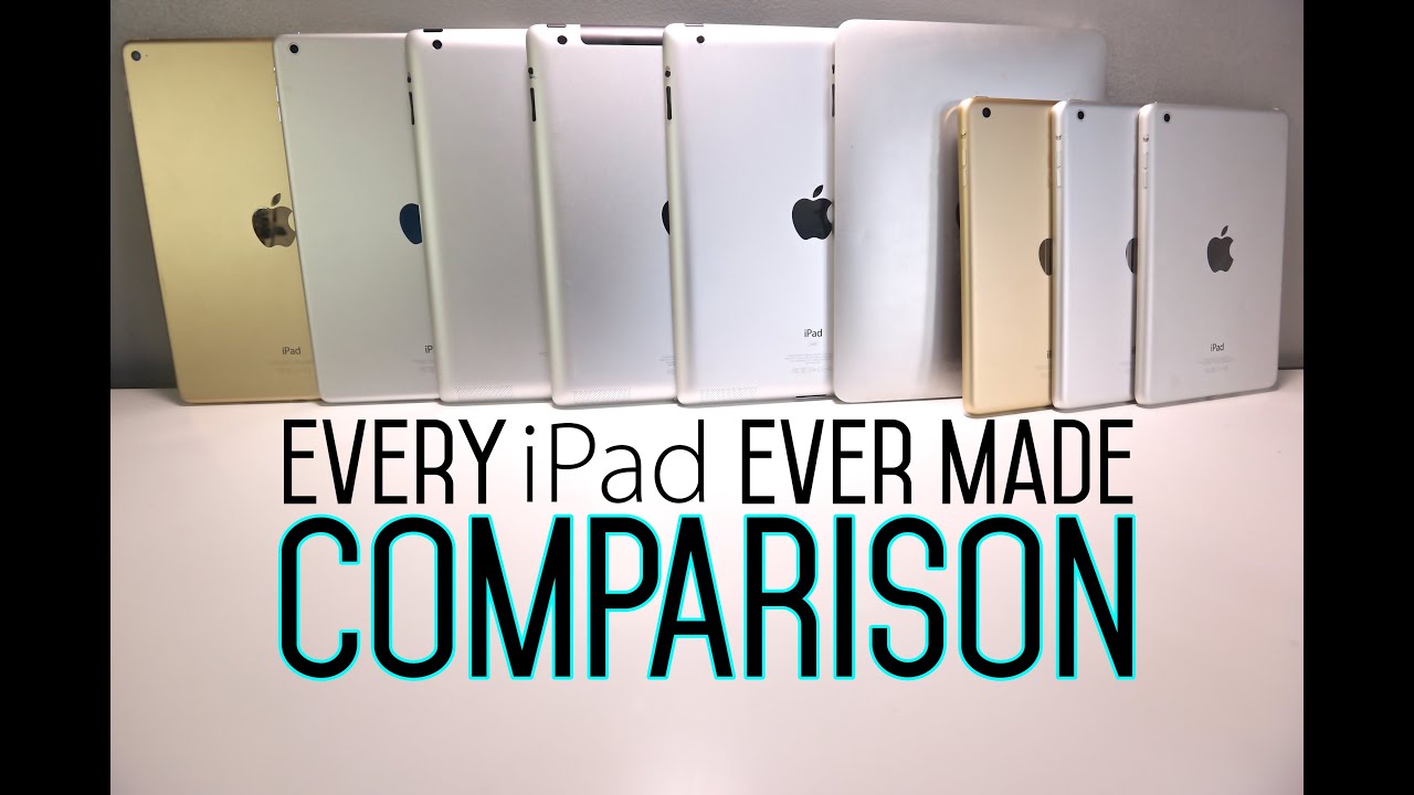 iPad Air 2 VS Air VS 4 VS 3 VS 2 VS 1 VS Mini 3 VS Mini 2 VS Mini Speed Comparison