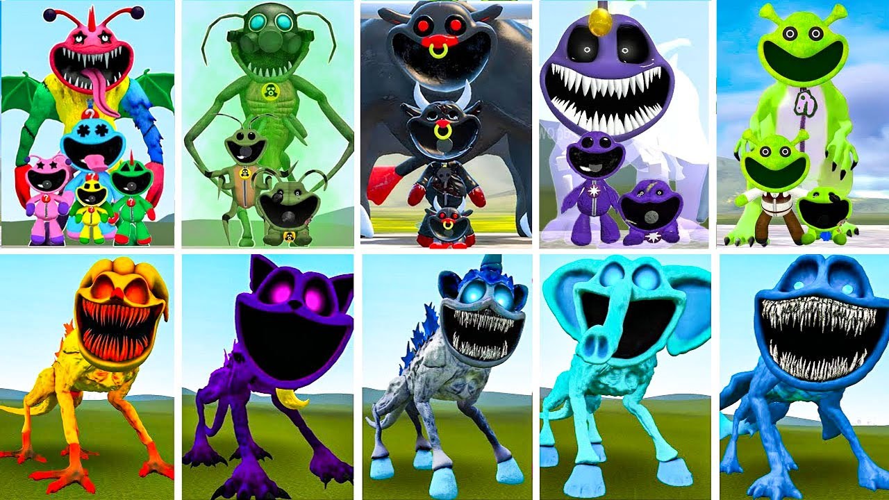 ALL FORGOTTEN SMILING CRITTERS VS ALL MECHA TITAN POPPY PLAYTIME CHAPTER 4 In Garry's Mod,...