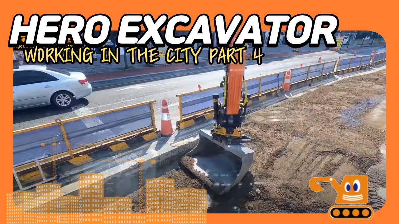 영웅건기 엥콘틸트로테이터(engcon tiltrotator)활용 지역난방900A도시가스400A 도로구간 작업 [PART.4]