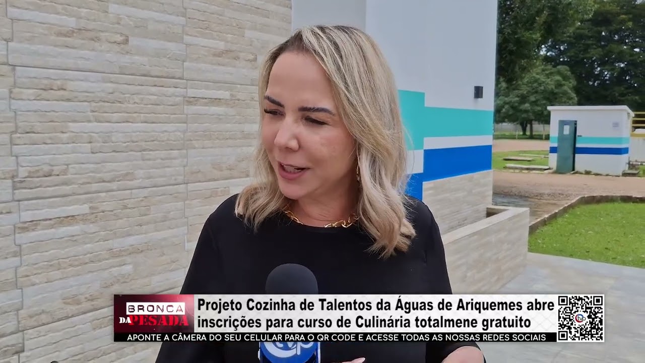 Projeto Cozinha de Talentos da Águas de Ariquemes abre inscrições para curso gratuito de Culinária!