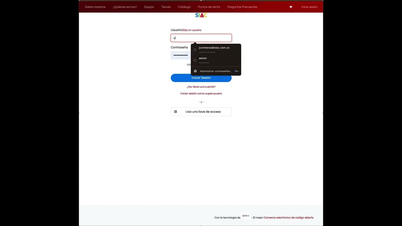 Inicio de sesion, cambio de contrase&ntilde;a y activaci&oacute;n de verificacion en 2 pasos
