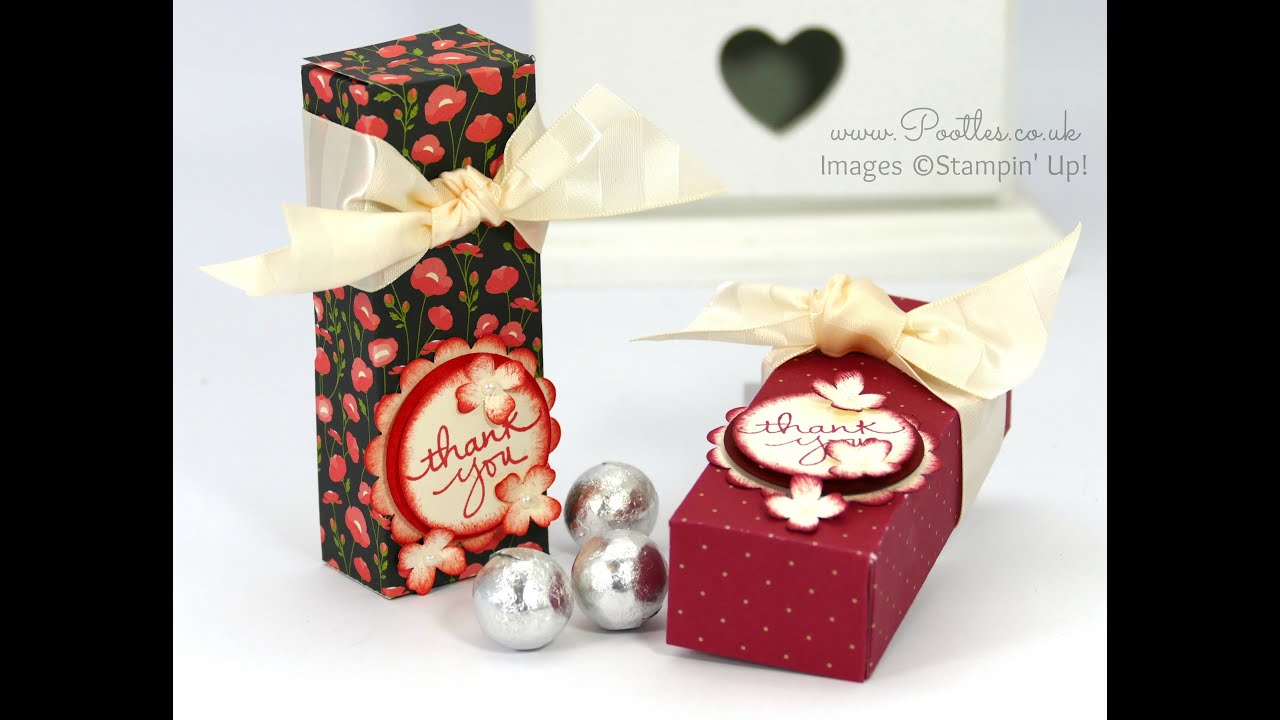 Pretty Chocolate Box Tutorial using Stampin' Up! DSP