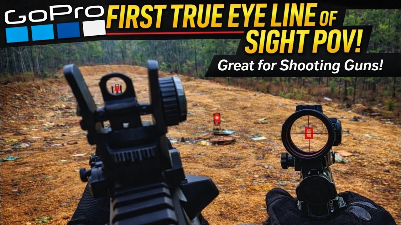 Gopro FIRST TRUE EYE LINE OF SIGHT POV! Great for Shooting Guns!
