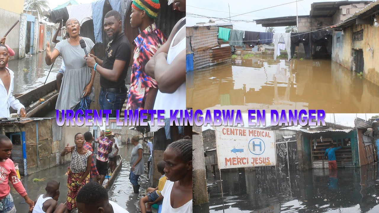 URGENT  LIMETE KINGABWA EN DANGER DEBORDEMENT YA FLEUVE EKOMI KO BOMA POPULATION OYO FIN DU MONDE