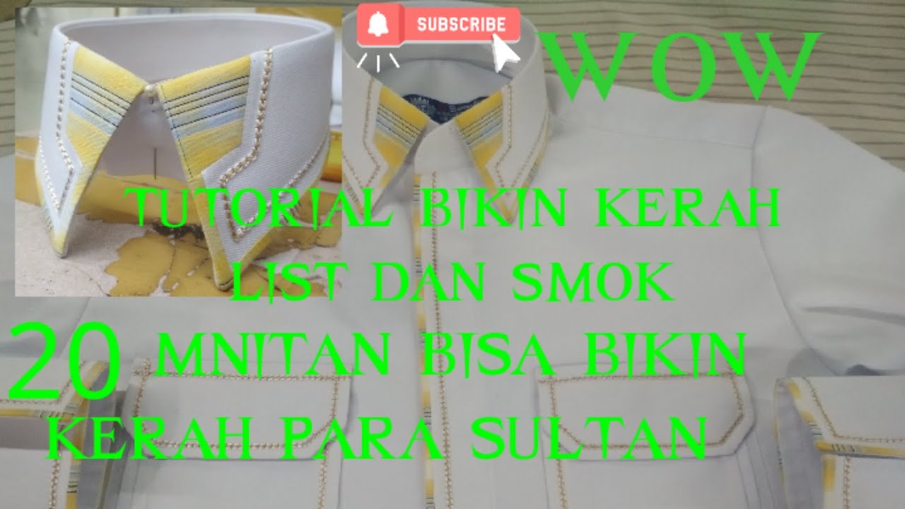 Tutorial jahit kerah kombinasi