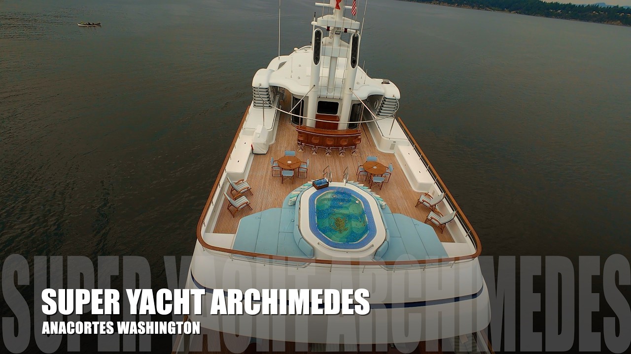 Superyacht Archimedes Anchored Off Cap Sante, Anacortes | DJI Avata 4K 🌊