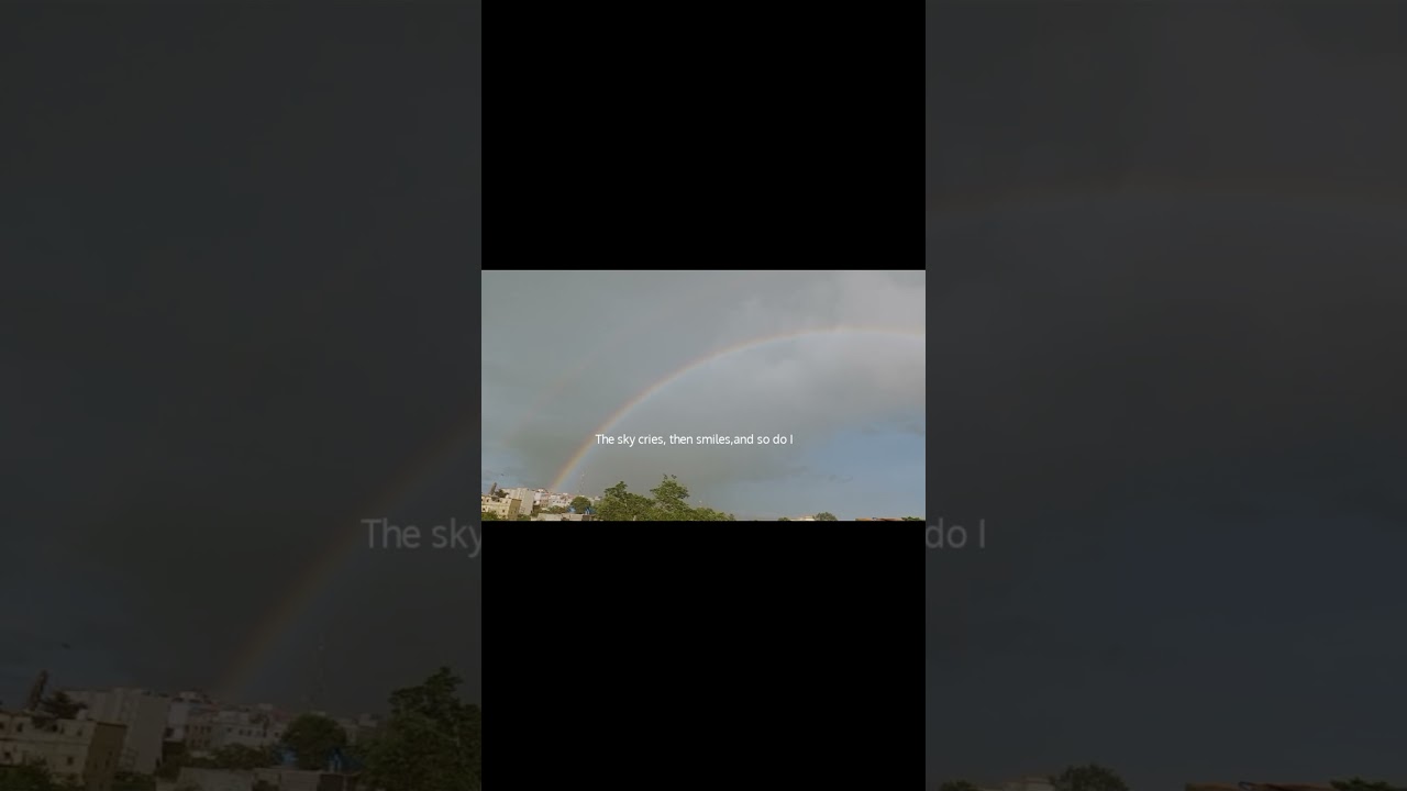 Even the sky needs to cry before it shines. 