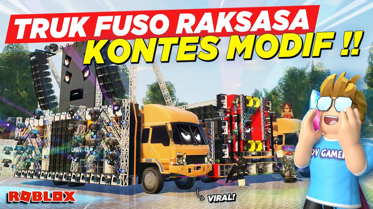 KONTES MODIFIKASI TRUK FUSO RAKSASA TELOLET SOUND HOREG VIRAL !! ROLEPLAY TRUK INDONESIA - Roblox