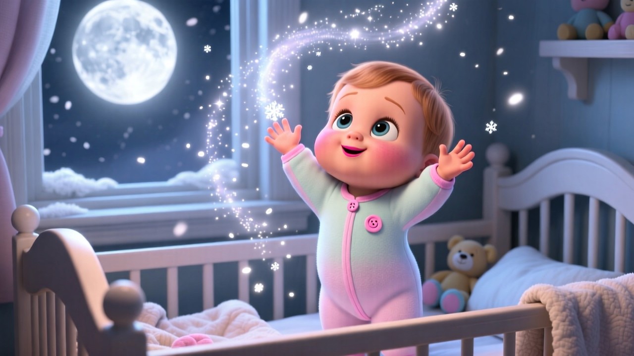 Night Moon Lullaby 🌙✨ | Soothing Bedtime Song for Kids | Calm Nursery Rhyme