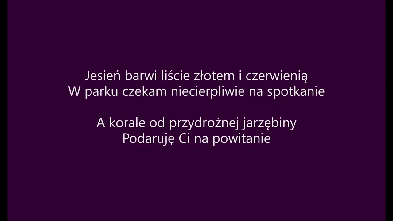 Jesienne marzenia (tekst)