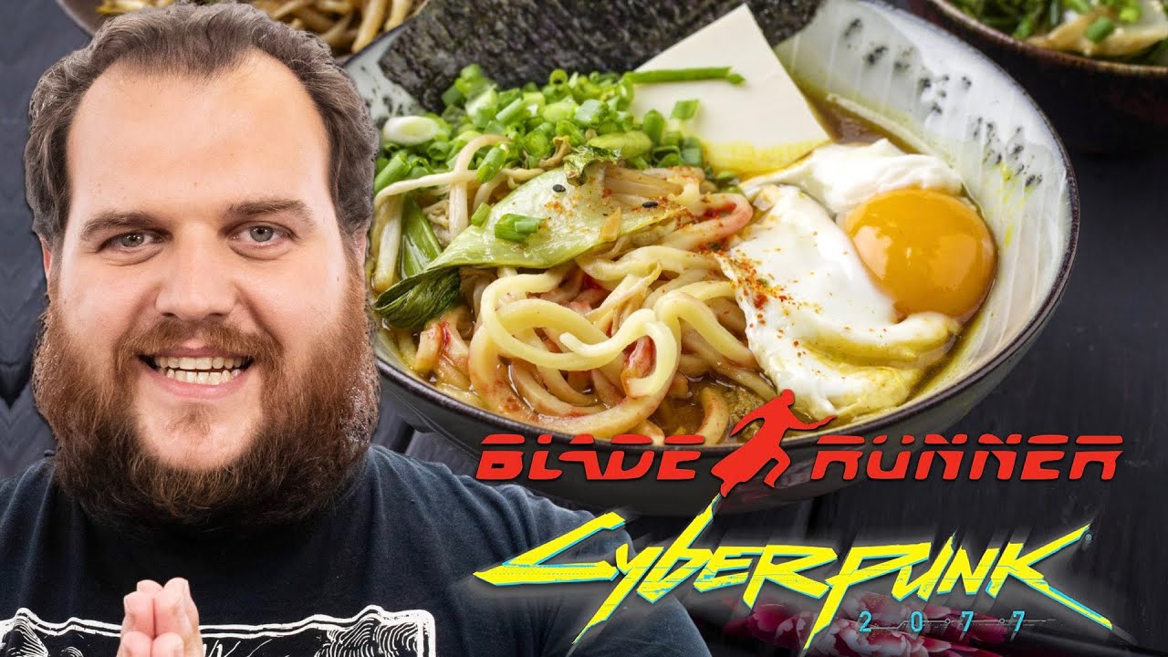 LE RAMEN VÉGÉ DU FUTUR ! Blade Runner / CyberPunk2077, œuf coulant, shoyu, légumes glacés, tofu etc.