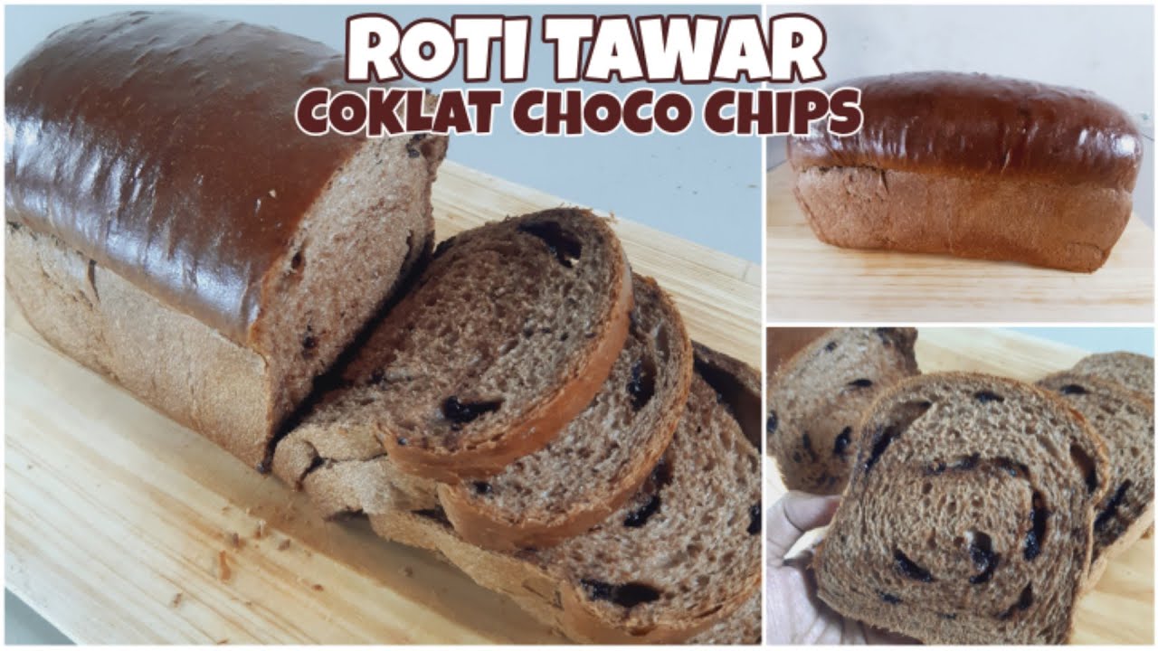RESEP ROTI TAWAR COKLAT CHOCO CHIP SUPER LEMBUT TANPA TELUR DENGAN OVEN TANGKRING