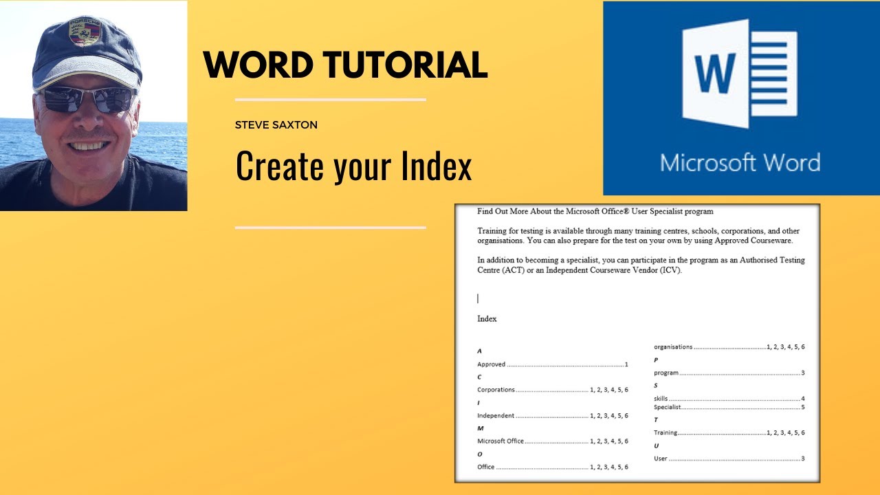 This video explains how to insert an index in Word. Microsoft Word tutorial
