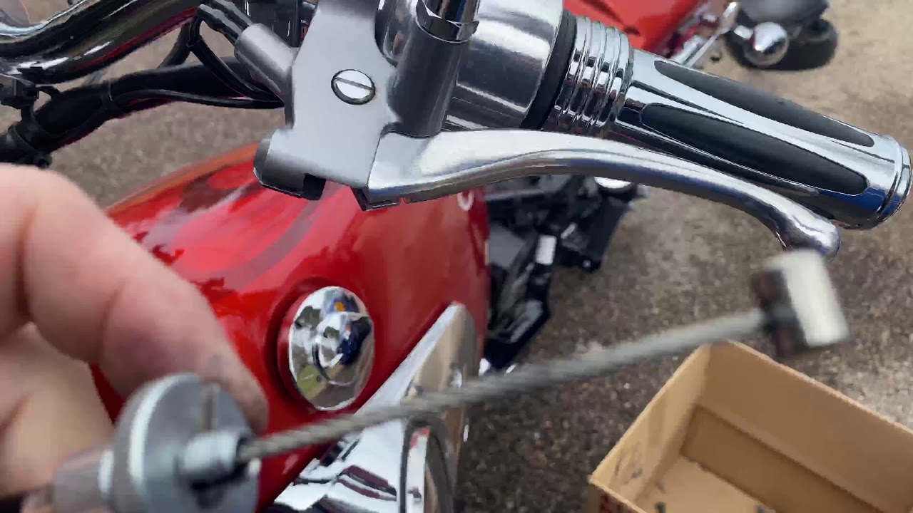 Установка троса для мотоцикла Honda Shadow