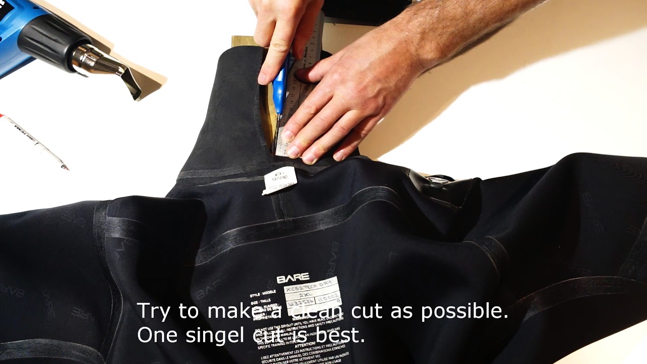 Resize the neoprene neck seal on your drysuit