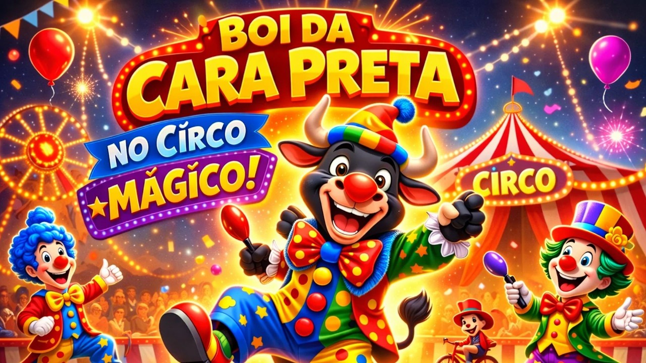 CIRCO DO BOI DA CARA PRETA  O Espetáculo Mais Colorido e Divertido para Crianças! Música Infantil