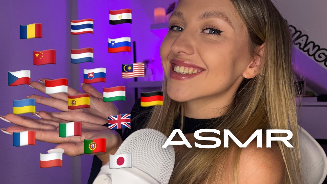 ASMR | Trigger Words in 20 Different Languages 🌏 find your language! english, german, spanish, etc.