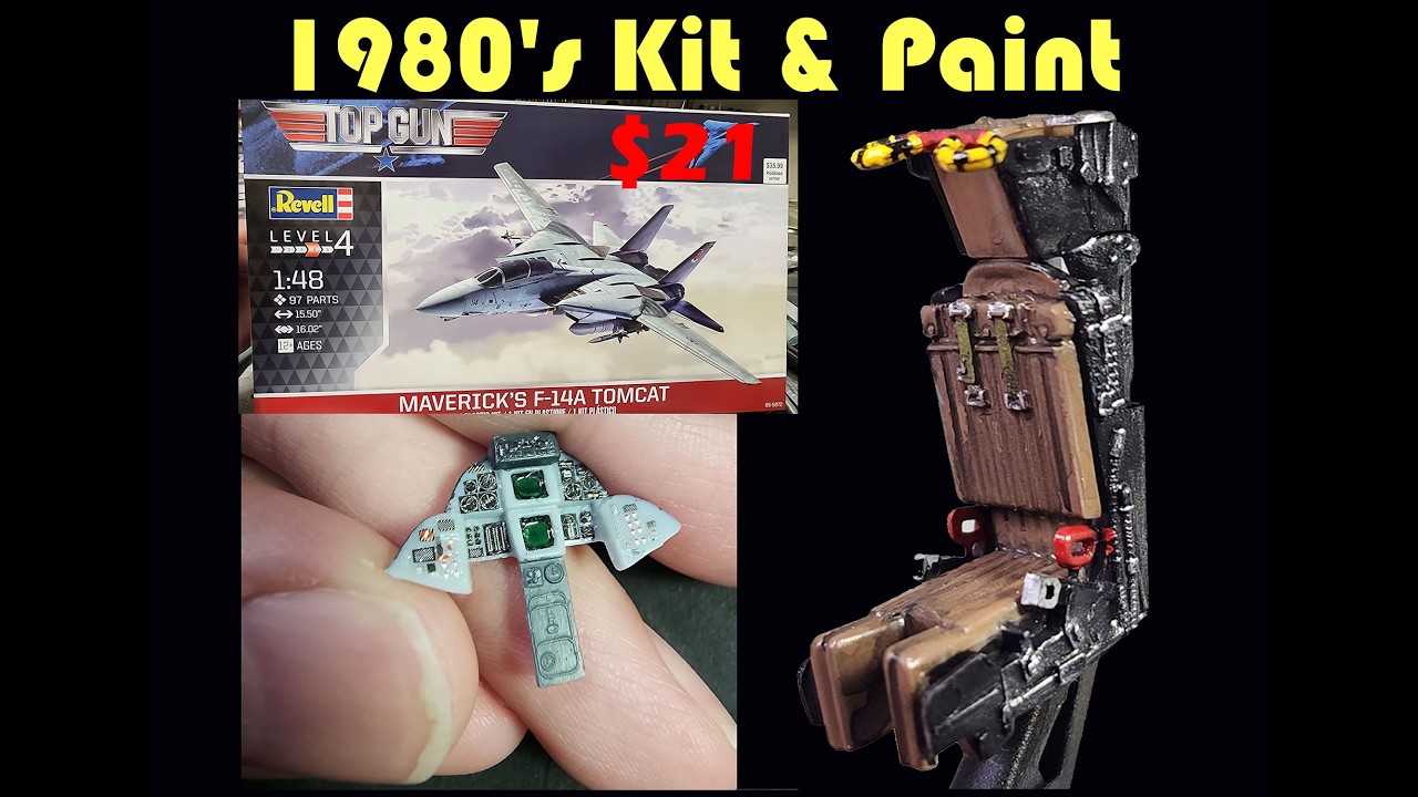 NO AFTERMARKET: $21 Revell F-14A (1980s Tooling) Cockpit Build