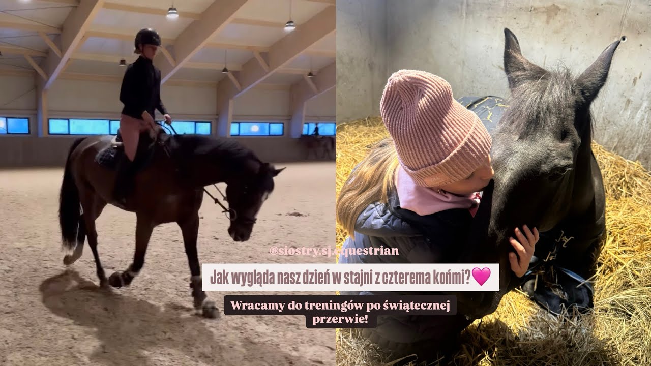 Wracamy do treningów po przerwie świątecznej! 🩷🦄 VLOG/ @siostry.sj.equestrian