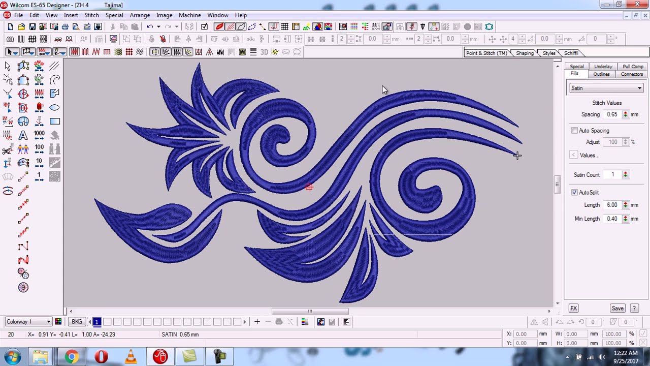 Wilcom Tutorials/How to use Auto Start and End tool #wilcome4 #wilcom #tutorial