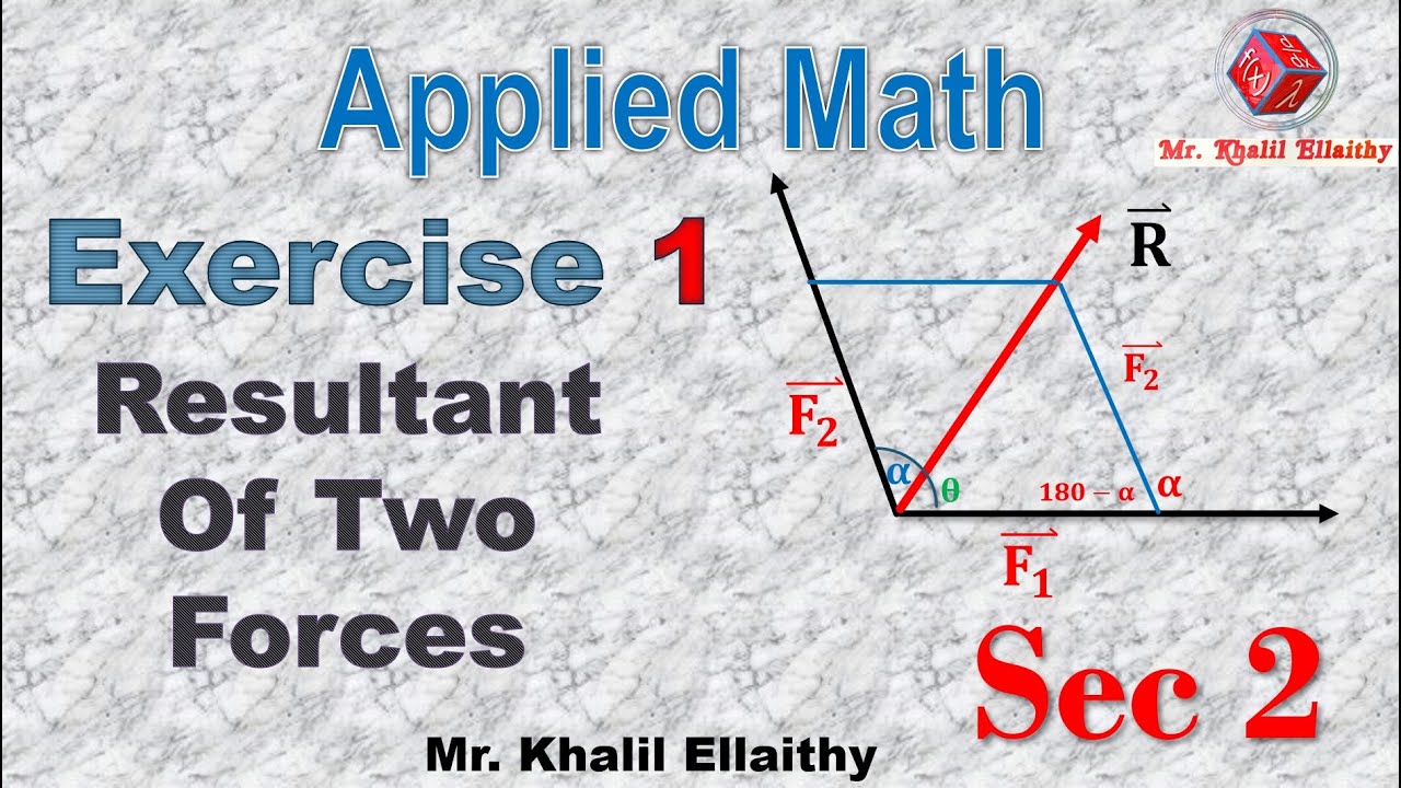 Sec 2/Applied Math/Exercise 1/Resultant Of Two Forces/حل كتاب المعاصر