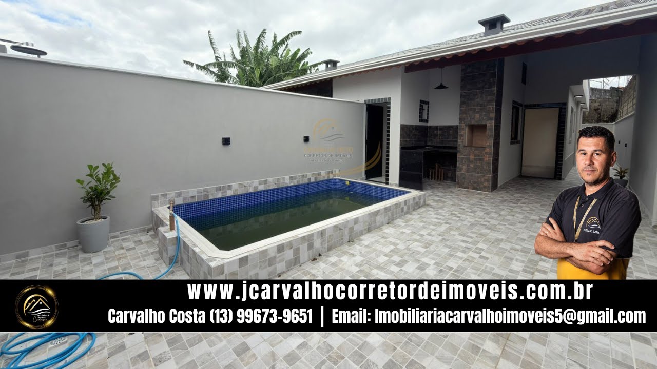 CASA COM PISCINA EM BAIRRO RESIDENCIAL 600M DO MAR PARA VENDA EM ITANHAÉM!
