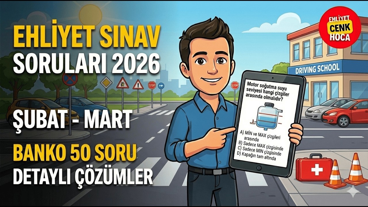 Ehliyet Sınav Soruları  2026 Şubat - Mart Çıkmış Sorular