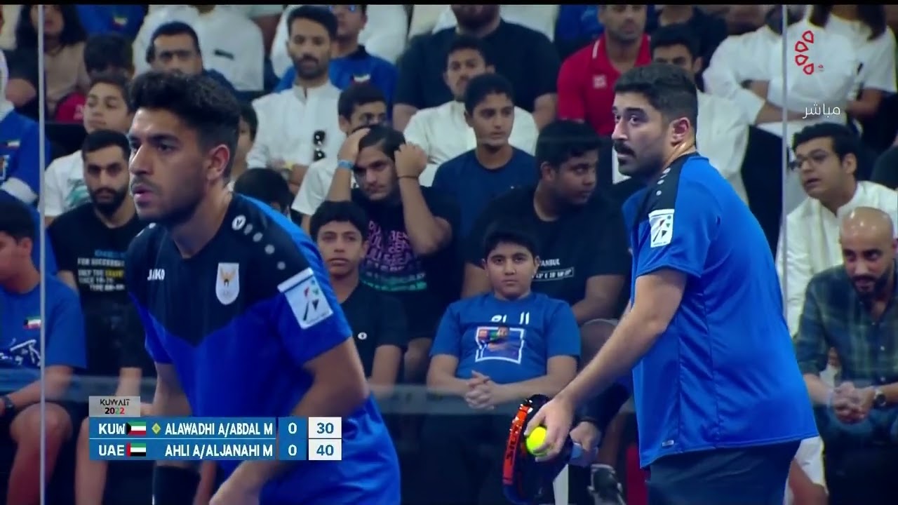المباراة الاولى - الكويت x الامارات  دورة الالعاب الخليجية بادل رجال - الخميس 26/5/2022