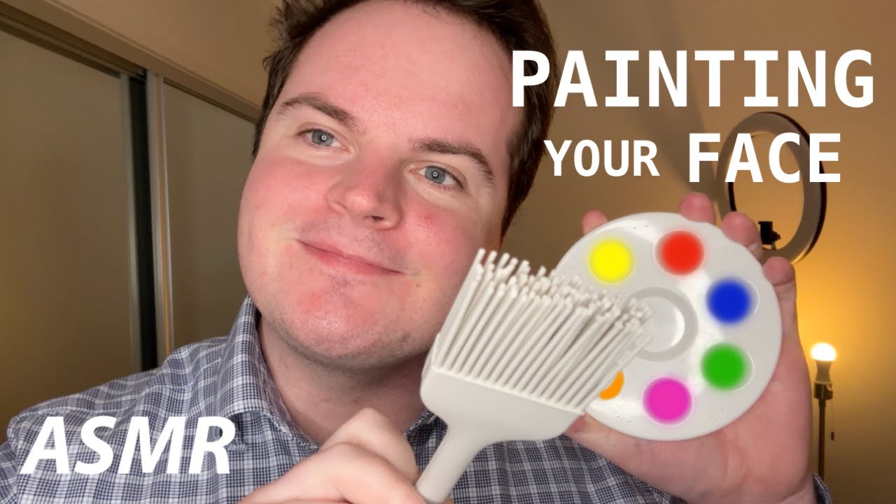 ASMR Fast & Aggressive Painting your Face Visual Triggers, Personal Attention, Hand Sounds