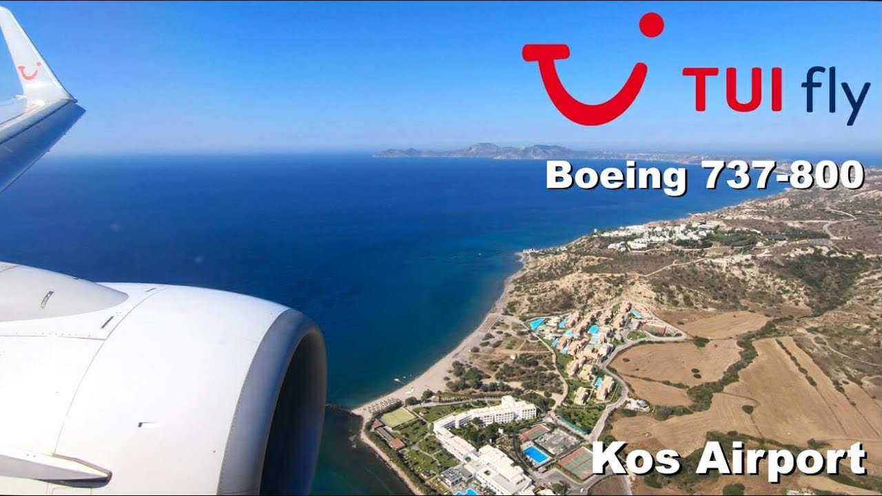 Landing at Kos Airport | TUIfly Boeing 737-800