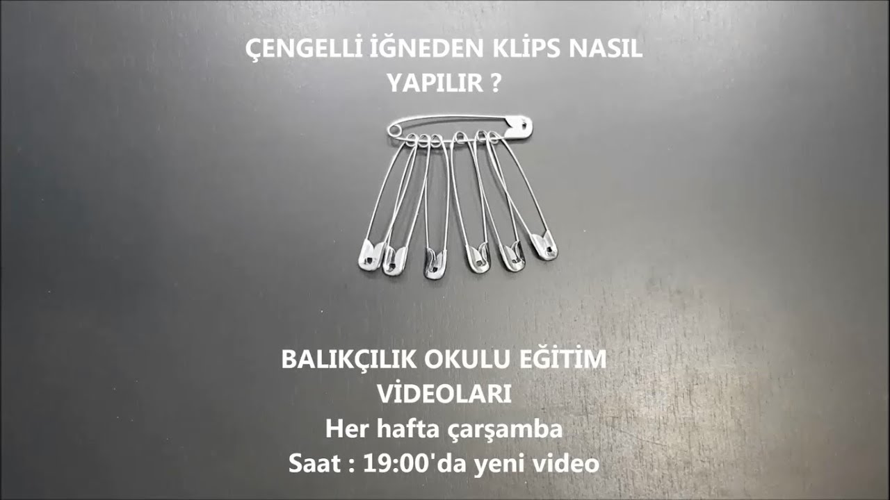Çengelli iğneden fırdöndülü klips nasıl yapılır ?