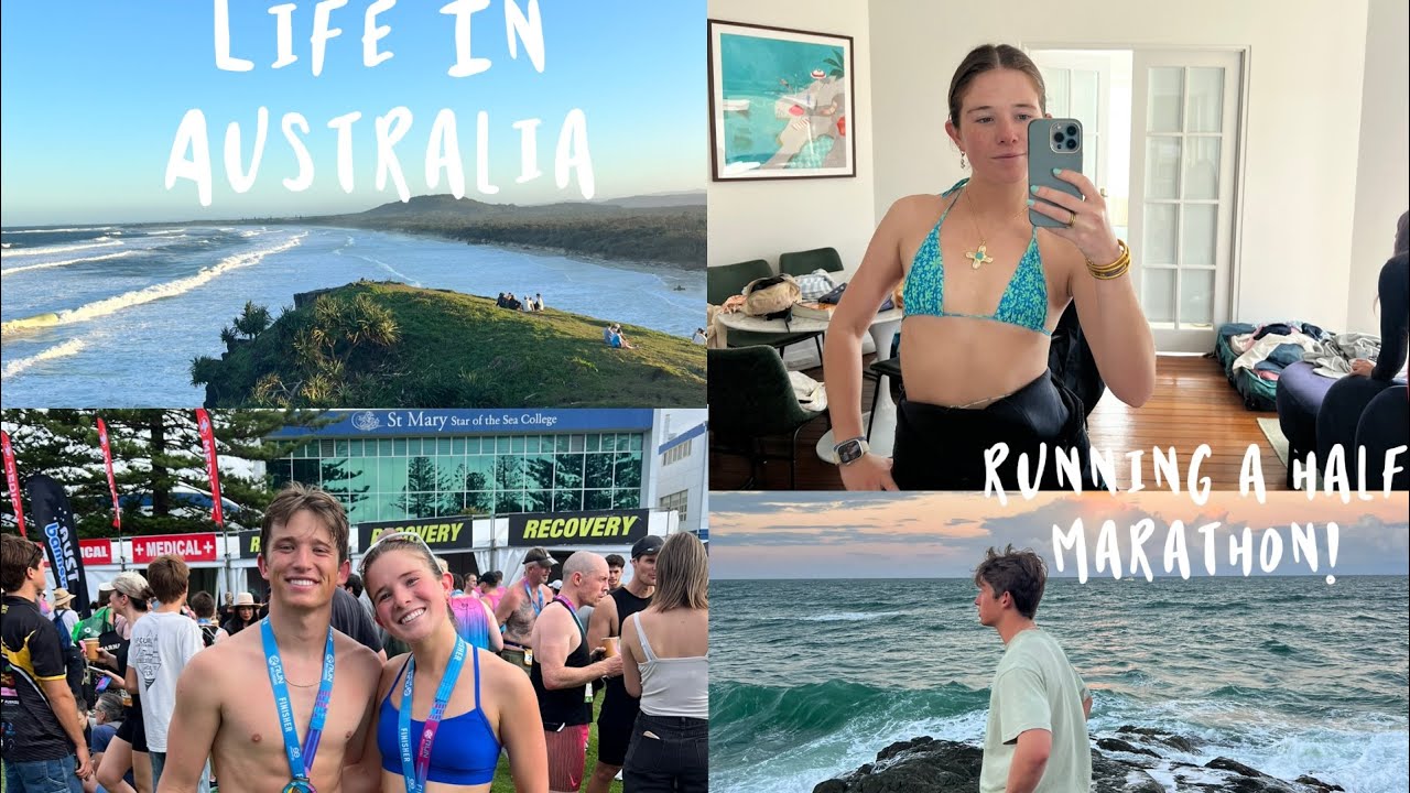Australia Travels| surfing, beach days, and running my first half marathon!
