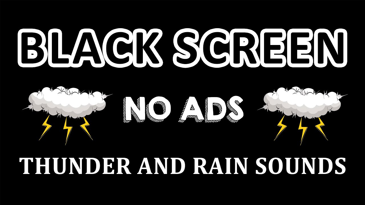 Heavy Rain with Nonstop Thunder Sounds for Sleeping | Black Screen Nature Sounds to Relax