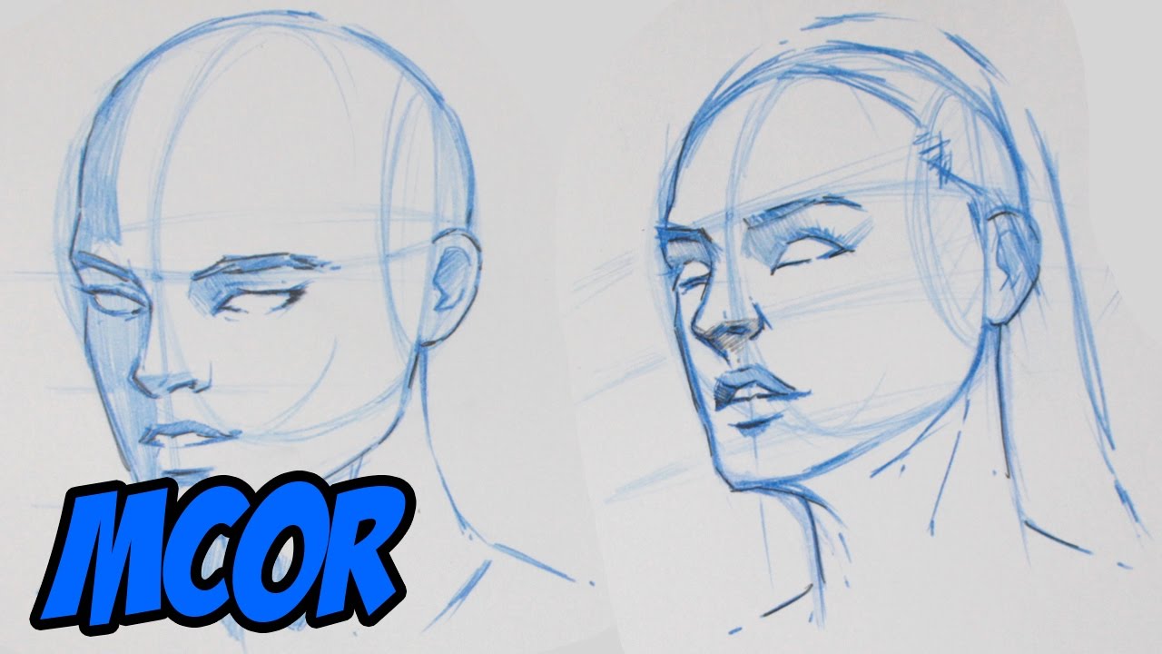Como Dibujar la Cabeza Humana - Vista 3/4 | Tutorial 1/4