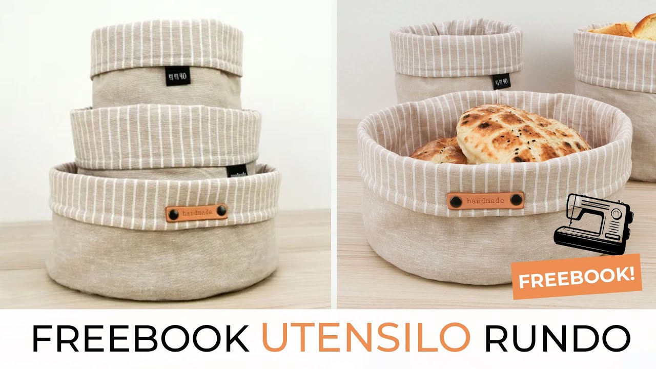 Utensilo nähen ♥ Freebook RUNDO | Stoffe Hemmers