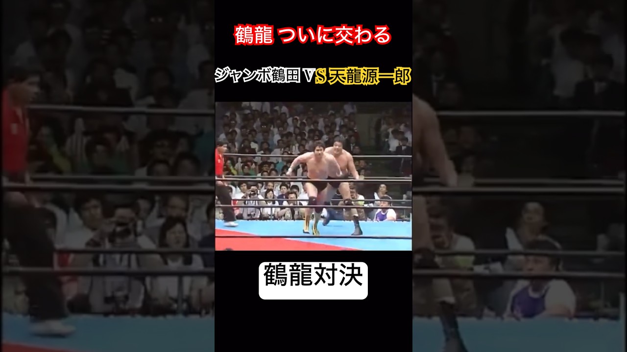 【鶴龍対決】鶴龍 ついに交わる！ ジャンボ鶴田 対 天龍源一郎 jumbo tsuruta vs tenryu genichiro gotプロレス編 #shorts #prowrestling