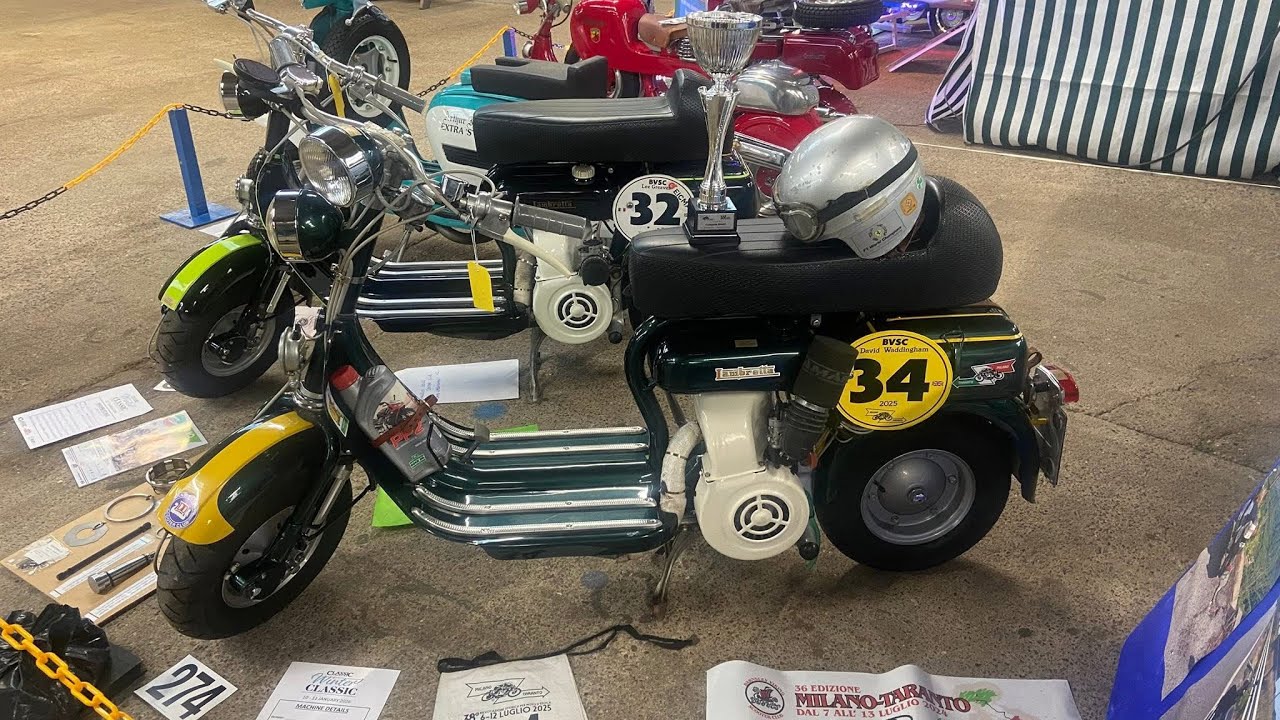 Vintage Lambretta Model D’s at Newark Winter Classic 2026 | Startup Hall