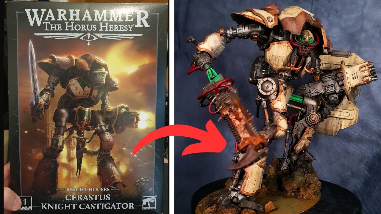 I kitbashed A CHAOS CORRUPTED Imperial Knight Cerastus!