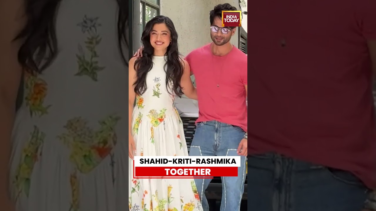 Shahid Kapoor, Kriti Sanon & Rashmika Mandanna Promote Cocktail 2 In Mumbai #bollywood