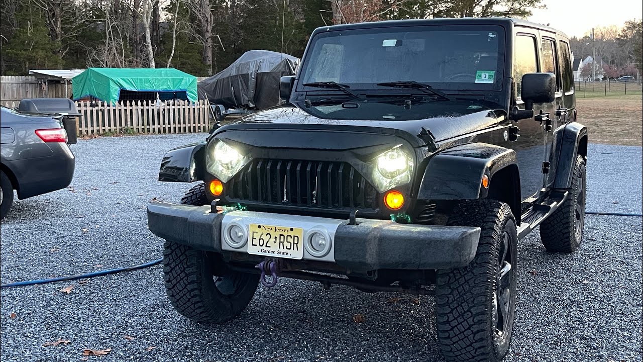 We install a set of Projector style LED headlights in our 2010 JK wrangler!!