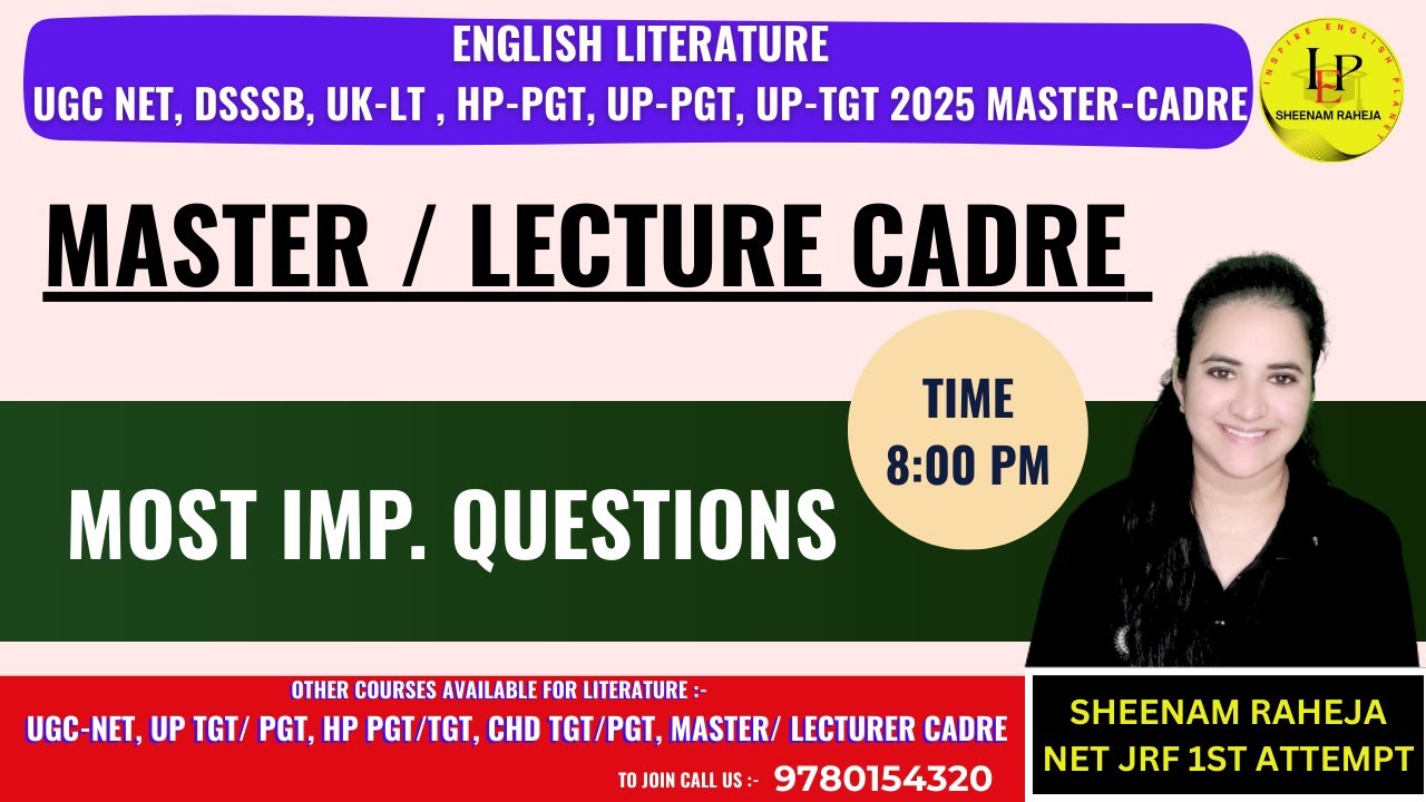 DAY 1 MASTER CADRE 2026 #mastercadre #ugcnetenglish #mocktest #kvsenglishclass