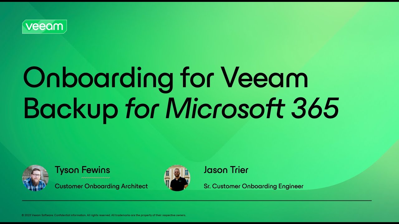 Onboarding for Veeam Backup for Microsoft 365