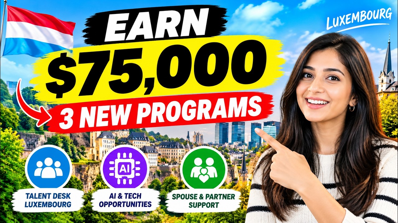 Move to Luxembourg for FREE 🇱🇺 | Jobs Paying $75,000 + 3 Government Programs | Dream Canada